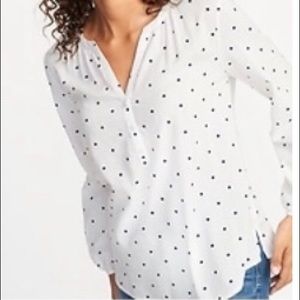 Women’s OLD NAVY Blouse Polka Dot Size Large